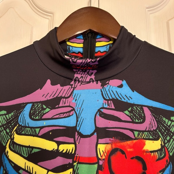 Women’s Colorful Skeleton Costume - Picture 7 of 11